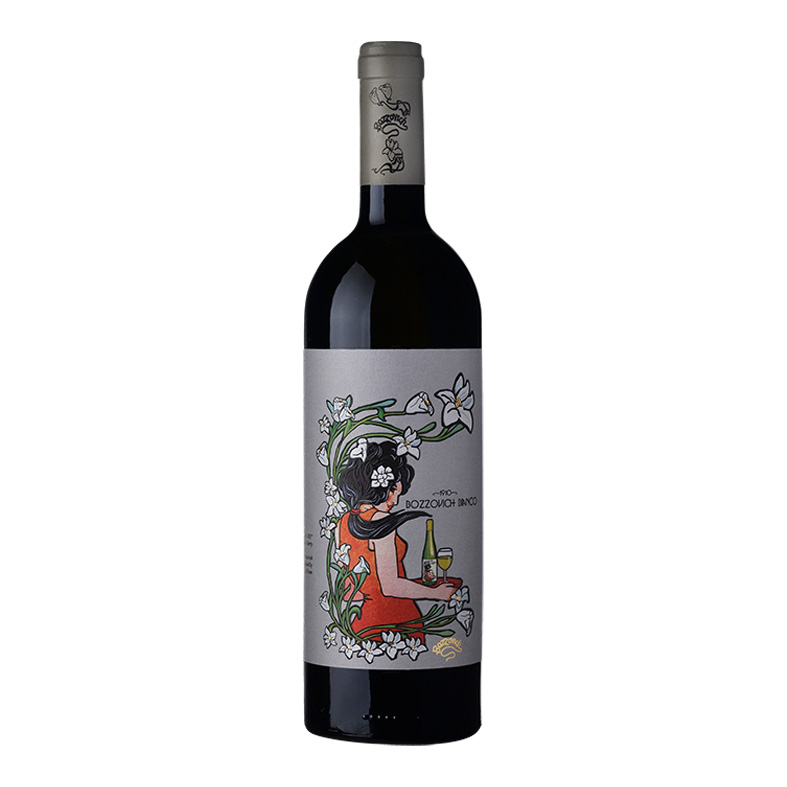 Italian Premium Bozzovich Bianco Benevento IGT White Wine Dry Table Wine Bottle Packaging