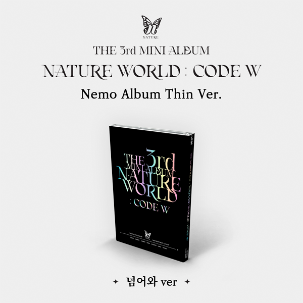 [Официальный Альбом KPOP] Корейский IDOL Korea Girl Group NATURE 3rd мини-альбом NATURE WORLD : CODE W Nemo тонкий альбом ver. Черный