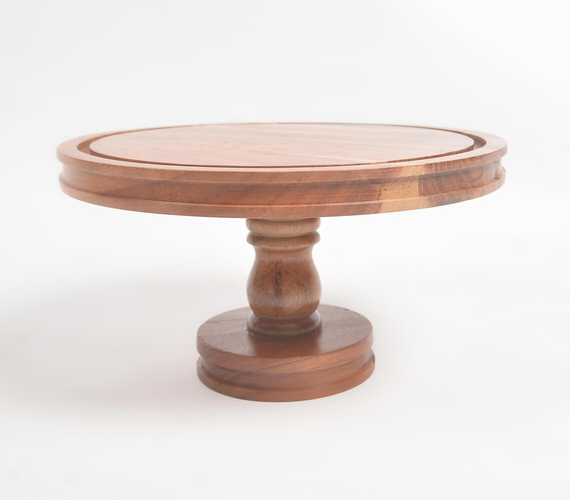 OEM Farmhouse raw acacia wood cake stand Manufacturer Wholesaler Premium Home & Decoration Factory