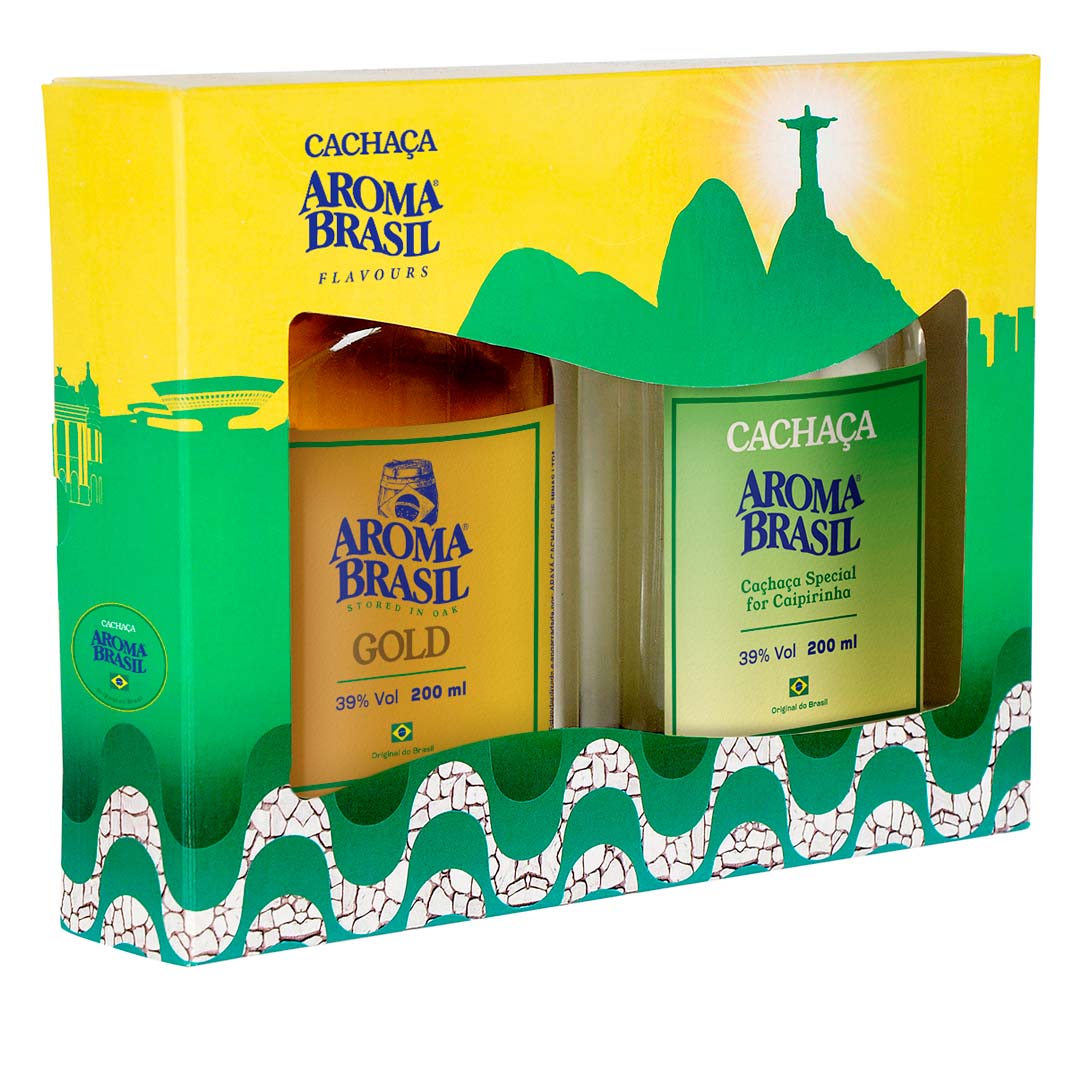 Aroma Brasil Cachaca Duo 200ml - Aged & Silver (Rum & Whisky Style)