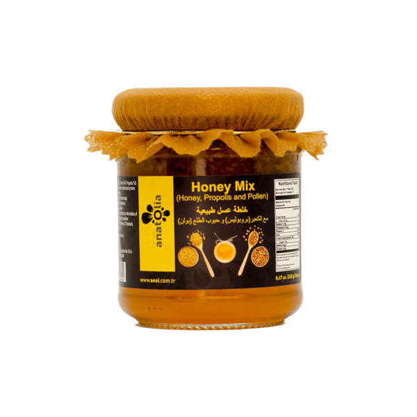 From AnatoliaHoney Mix 240 Gr High Quality Glass Jar Packet Organic Honey