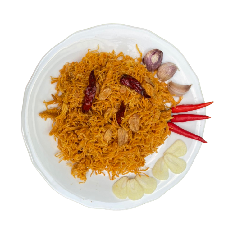 Сушеная тертая курица со сливочным маслом и чесночным соусом, оптовая продажа, без добавленного цвета, для упаковки продуктов в пакет, сделанный во Вьетнаме