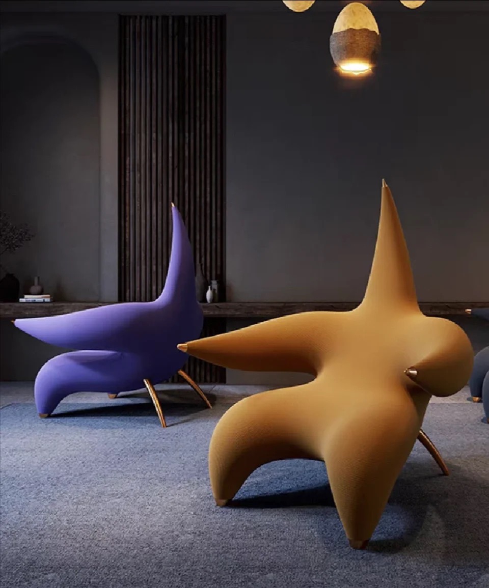 Кремовый белый стул в форме тыквы NEWRGY Boconcept, поворотный стул с диваном для ног, мебель для гостиной
