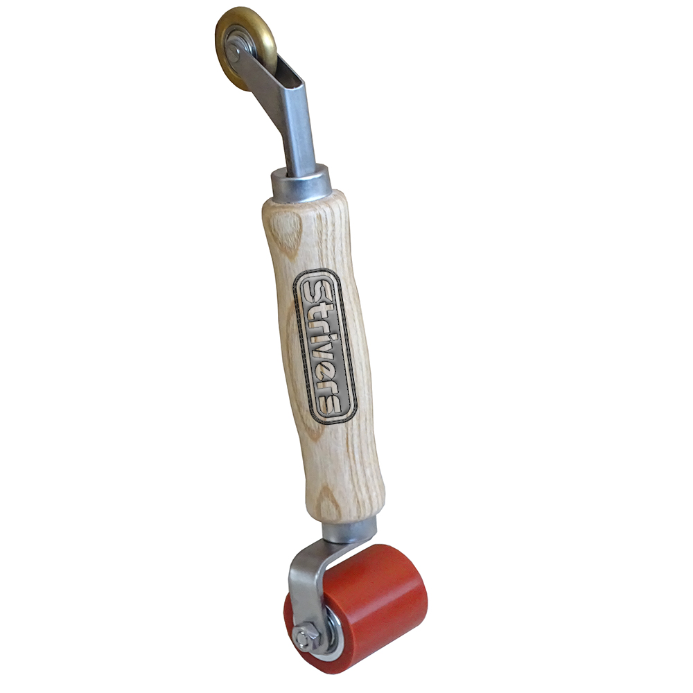 Red color 40mm width hand Seam pressure silicone Rollers and custom made other size pressing Roller with Brass Penny Roller