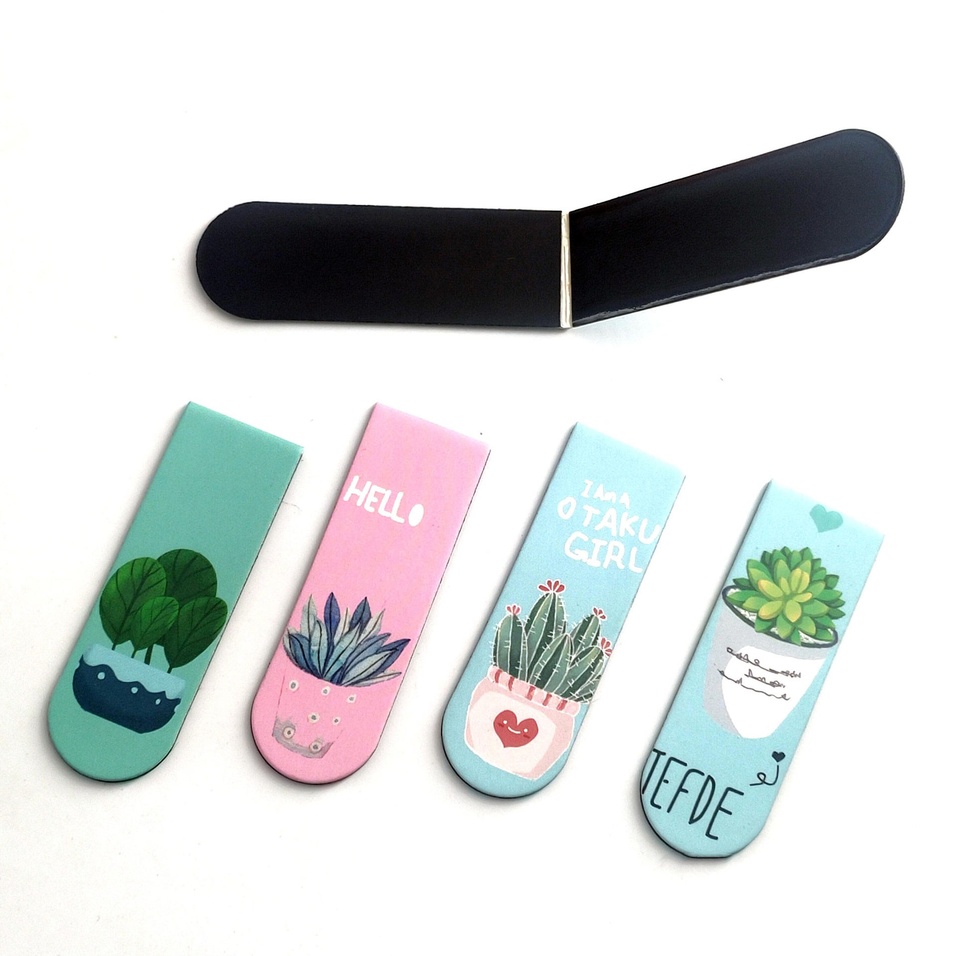 Customized Colorful Magnetic Bookmark Clip Paper Material for School Home or Office Holiday Gifts Stationery