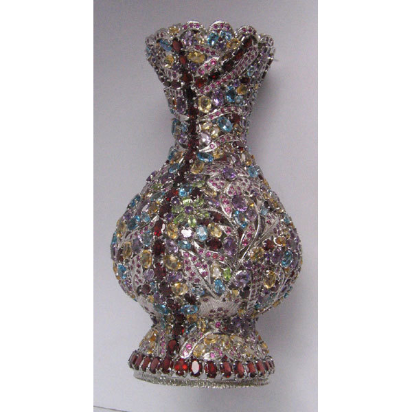 Elegant Floral Design Stone Vase Pot for Garden Decor and Water Features
