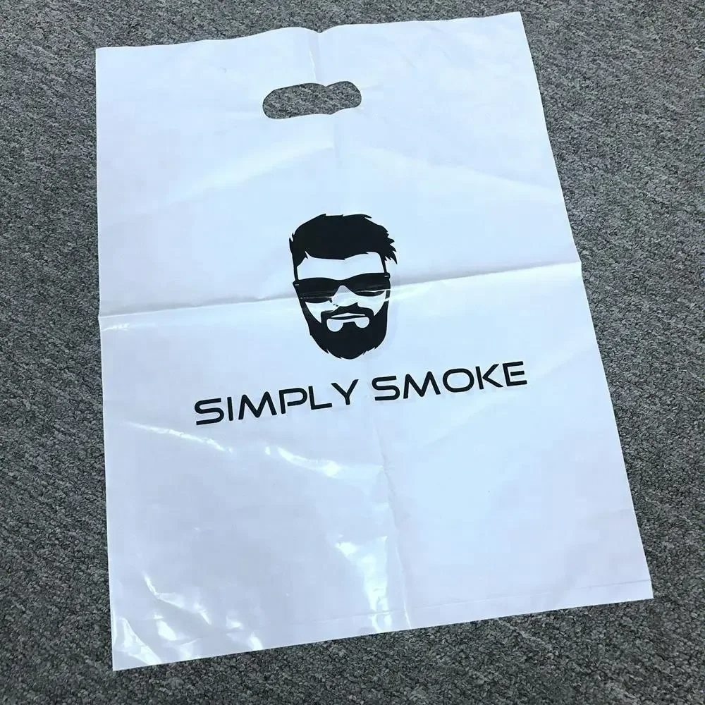 Custom Logo Design Printed Luxury Retail Waterproof Shopping Bags LDPE Die cut handle Plastic Bag