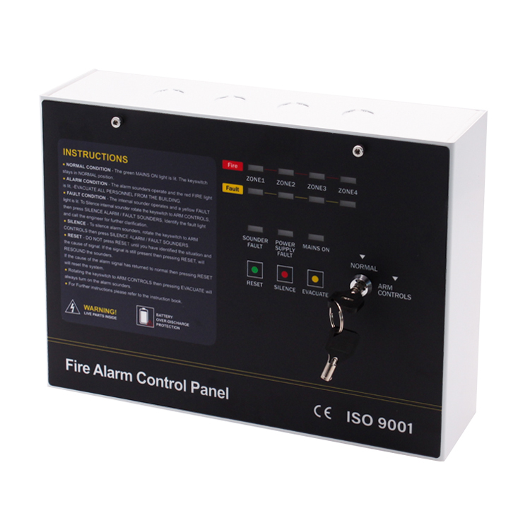 4 Zones Conventional Fire Alarms Control Panels wired fire alarm control panel Fire Alarm Security System with Factory Price