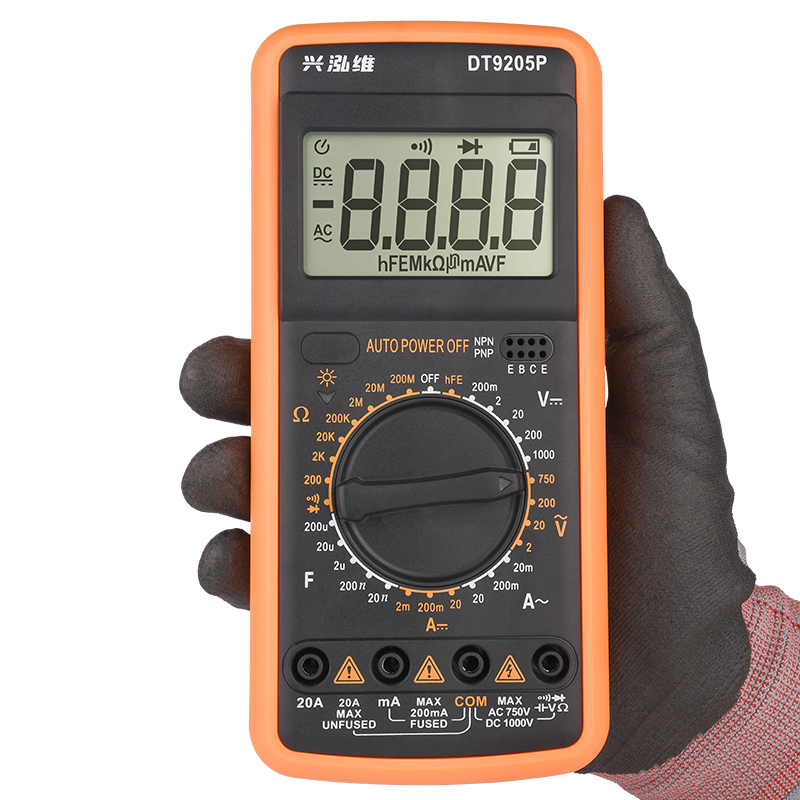 DT9205A Новый Улучшенный тестер напряжения переменного и постоянного тока непрерывности диода транзистора защита от перегрузки DT9205P цифровой метр
