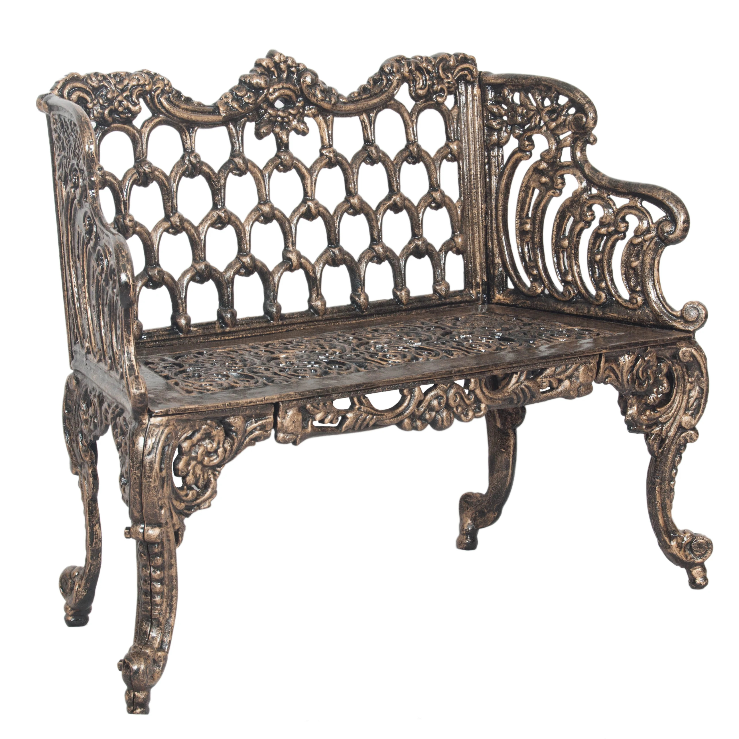 Antique Patio Outdoor Garden Cast Iron Bench Classical Hot Selling Traditional Furniture Bench Manufacture Best Quality