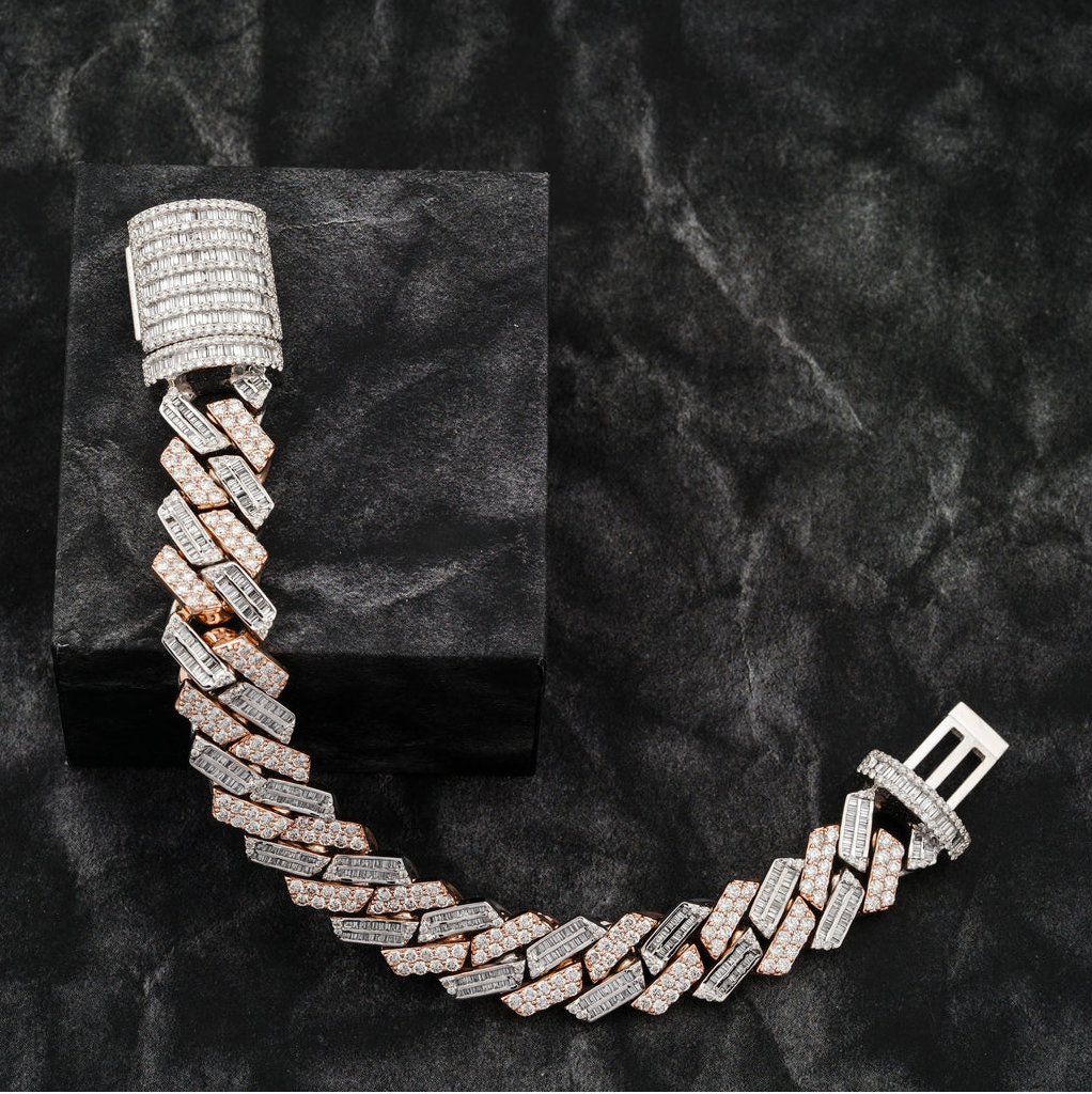 High Quality 925 Silver Moissanite Diamond Studded Fine Jewelry Collection Hip Hop Bracelets for Sale