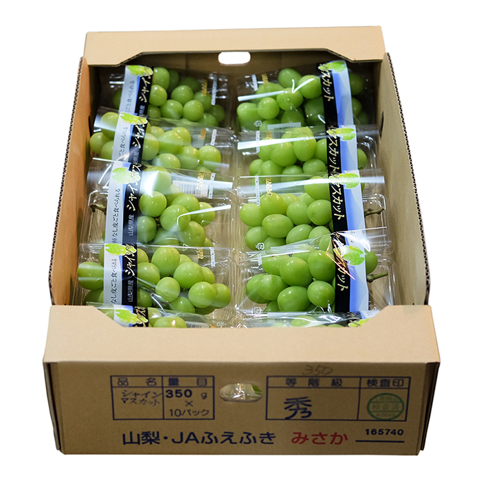 Bulk Japanese Fresh Shine Muscat Seedless Grape Packs from Yamanashi