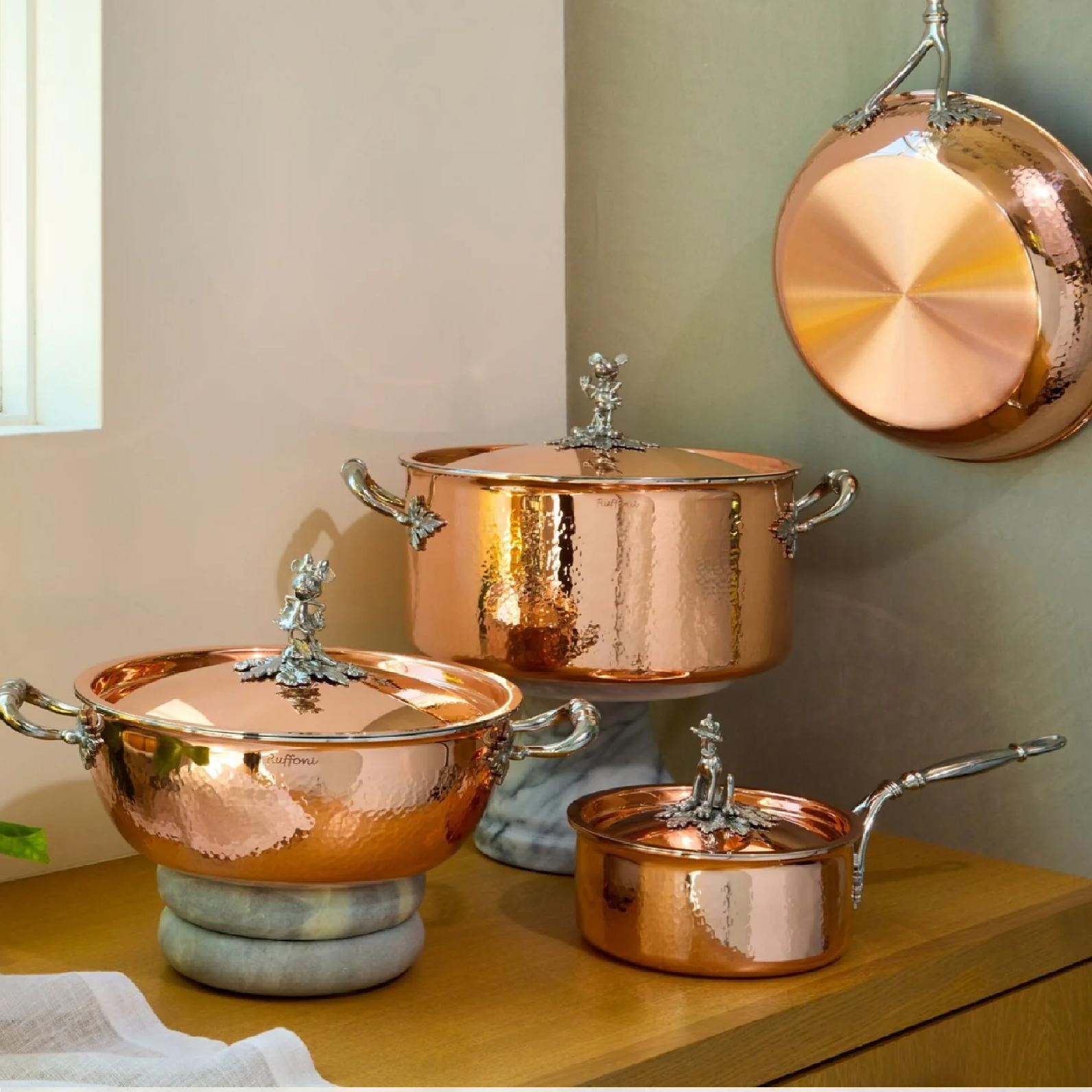 Hammered Luxury 7 Piece Copper Cookware Sets With Flower Lid, Home Kitchen Cookware Steak Frying Pot Copper Cooking Pot Pan Sets