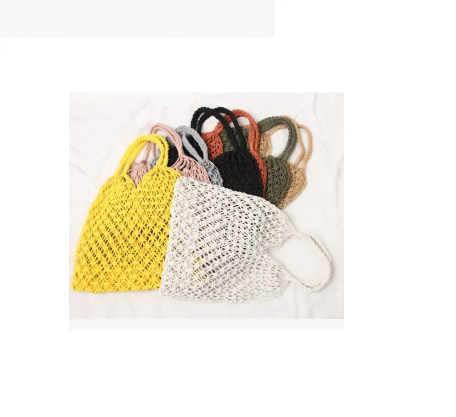 New Arrivals Hand Crafted Macrame Hand Bags With Fantastic Looks Use For Containing Useful Things Easy To Carry Low Price