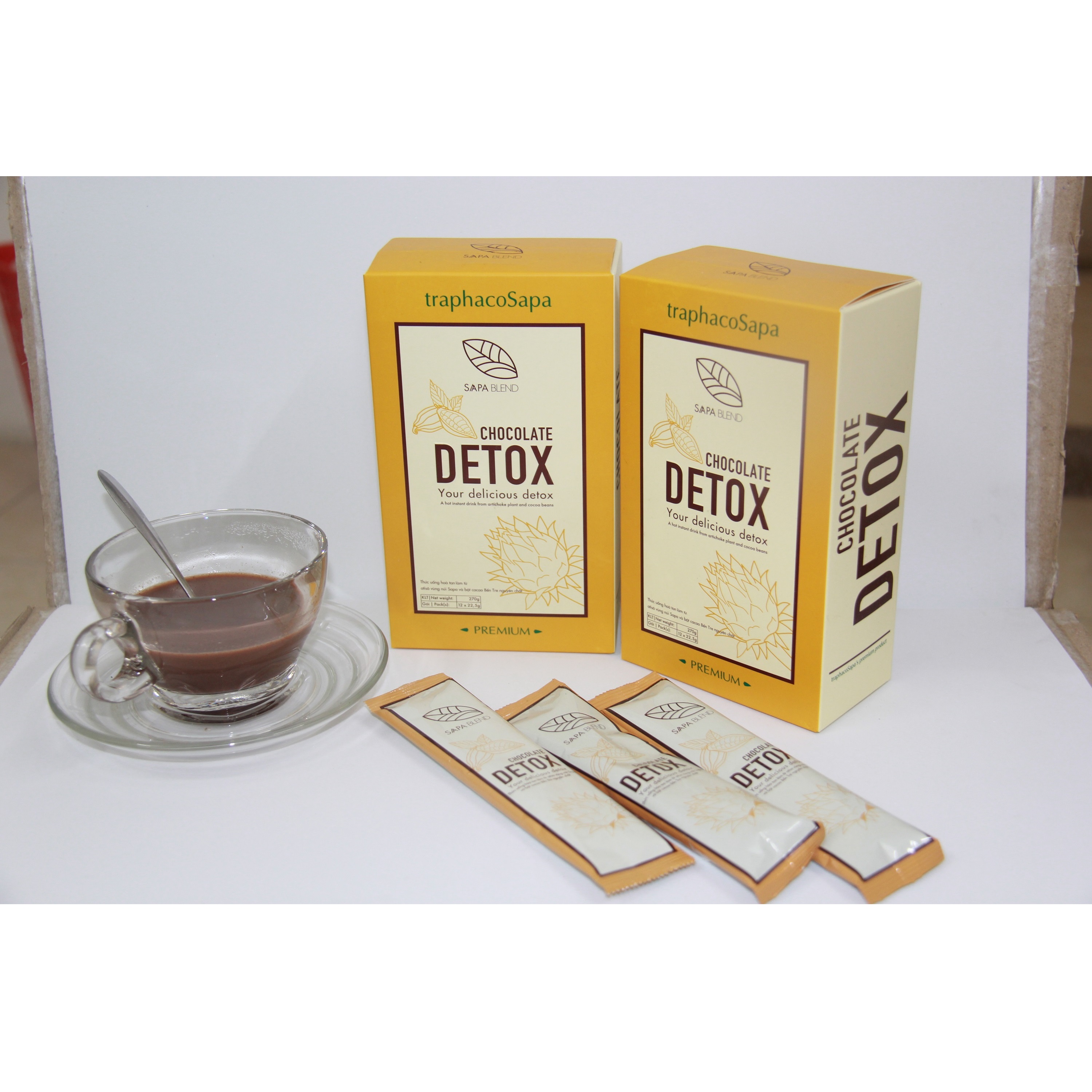 Slightly Bitter Sweet Brown 24 months Shelf Life Vietnam Dietary supplement Chocolate Detox Instant drink powder