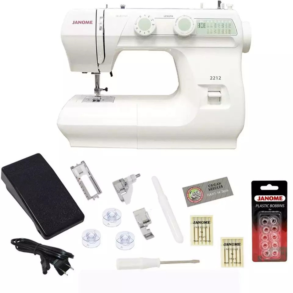 FREESHIPPING Швейная машина Janome 2212 включает в себя эксклюзивный бонусный комплект