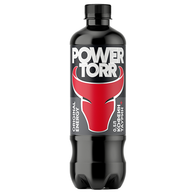 Оригинальный газированный спортивный энергетический напиток Power Torr, черный, 500 мл, готов к напитку