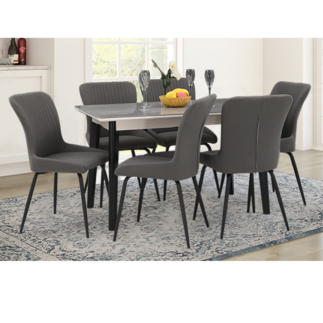 TIVOLI ITALIAN SINTERED STONE DINING TABLE SET 6S