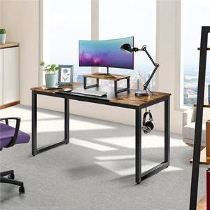 Wholesale high quality Sheet steel structure with hooks computer table desk for commercial furniture