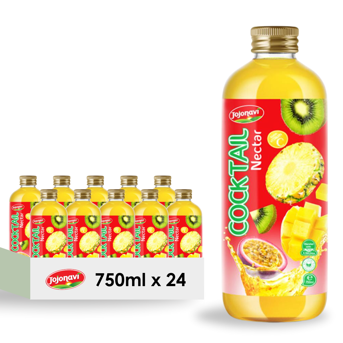 JOJONAVI Cocktail Juice Drink Nectar in 750ml Bottle Manufacturer price Wholesale supplier Private label OEM HALAL ISO KOSHER