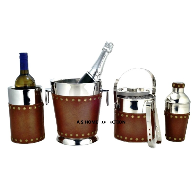 New Design Bartender Kit Cocktail Bar Set 304 Stainless Steel Cocktail Set includes Cocktail Shaker Jiggers Bartending Bar Tools