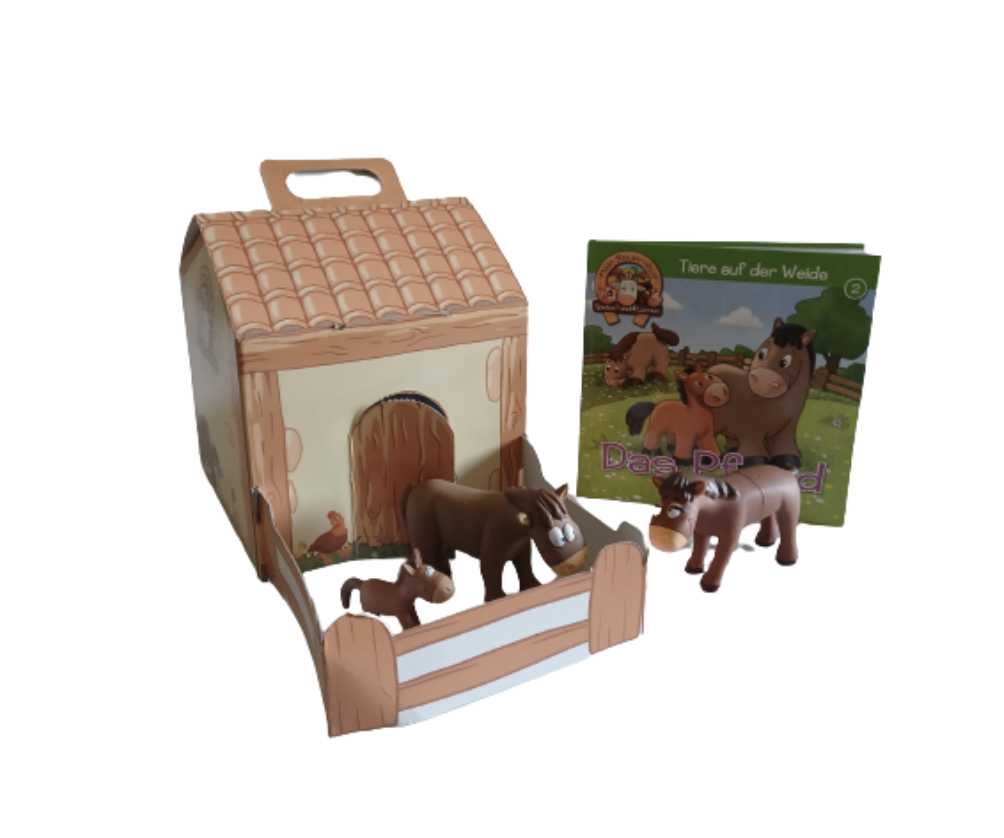 Top Horse Family Life Insights - Educational Farm Animal Kids Book Series - Features Interactive Figurine for Enhanced Learning