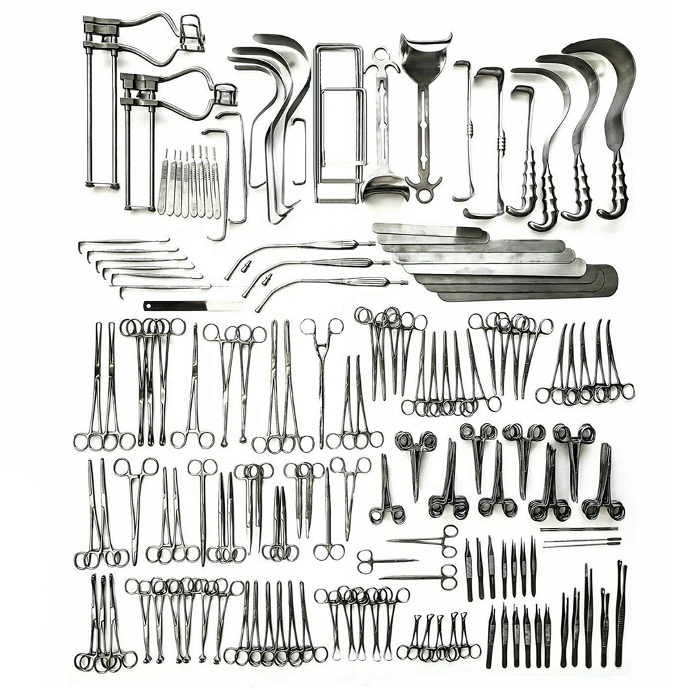 TopSales Professional High Quality High Quality Laparotomy Surgical Instruments Set of 197 Pieces /Abdominal Surgery Equipment's