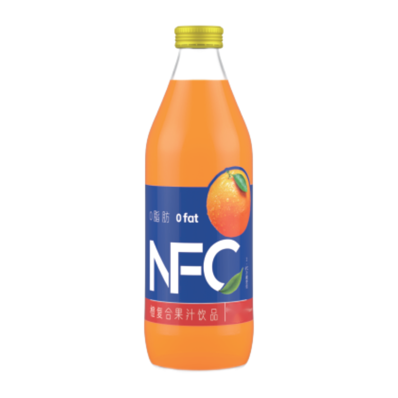 1000ml 0 sugar 0 fat 100% NFC orange flavored juice bottling OEM Private label juice drink filling