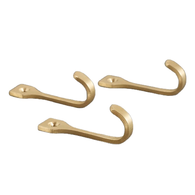 Vintage Wall Bathrobe Hook Heavy Duty Scarf Bag Hat Key Brass Gold Towel and Coat Hooks Set of 3