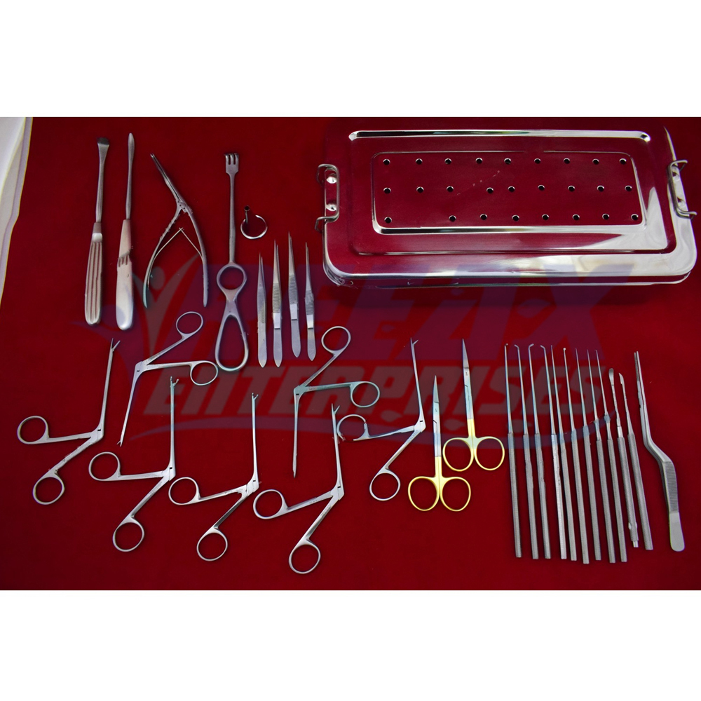 Stainless Steel Medical Surgery Tympanoplasty Micro Ear Surgery Instruments Set by REEAX ENTERPRISES