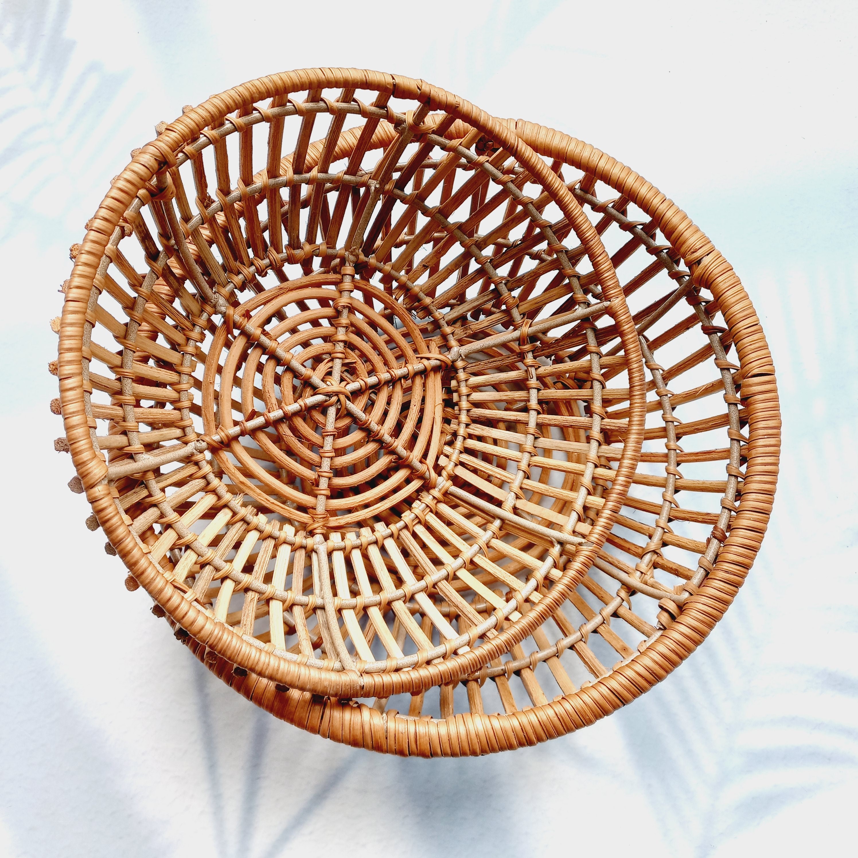 Round Rattan Basket Storage Fruit, Fry Food, Home Decorations 100% Handmade Cheap Price From Vietnam