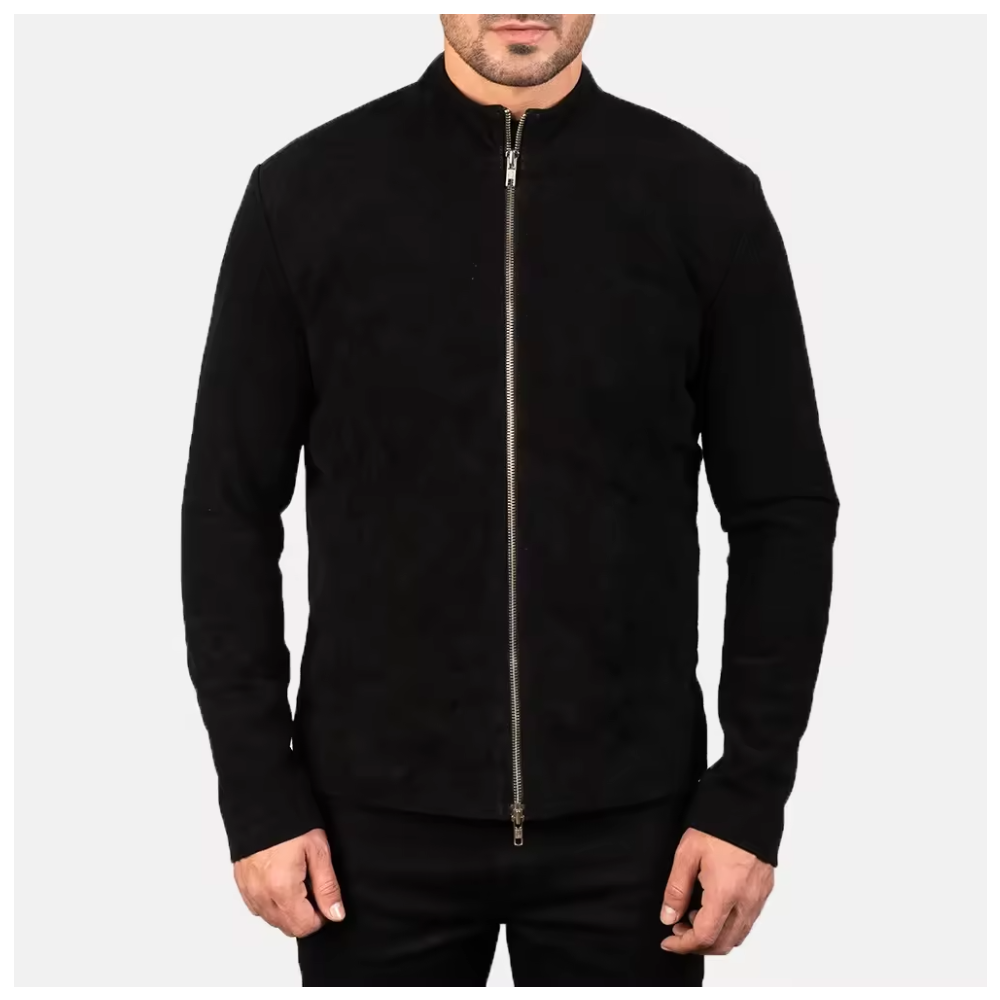 High Quality Genuine Natural Goat Skin Suede Finish Customize Design Leather Jacket For Men