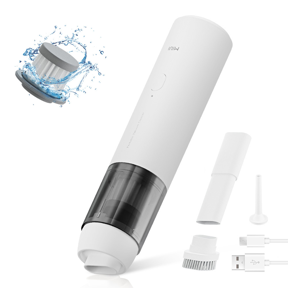 Cordless Handheld Vacuum Cleaner for Laptop & Car,Portable & Multifunctional,USB Rechargeable,Strong Suction,White