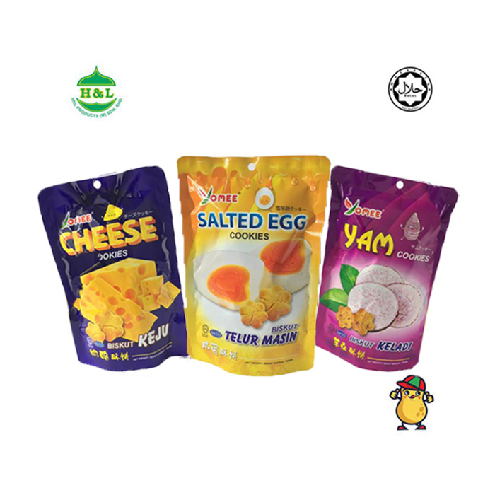 Заводская оптовая цена, печенье Yomee, Соленое яйцо, сыр, Yam, печенье, Халяль и веганские цветы, печенье подходит для любого возраста, OEM