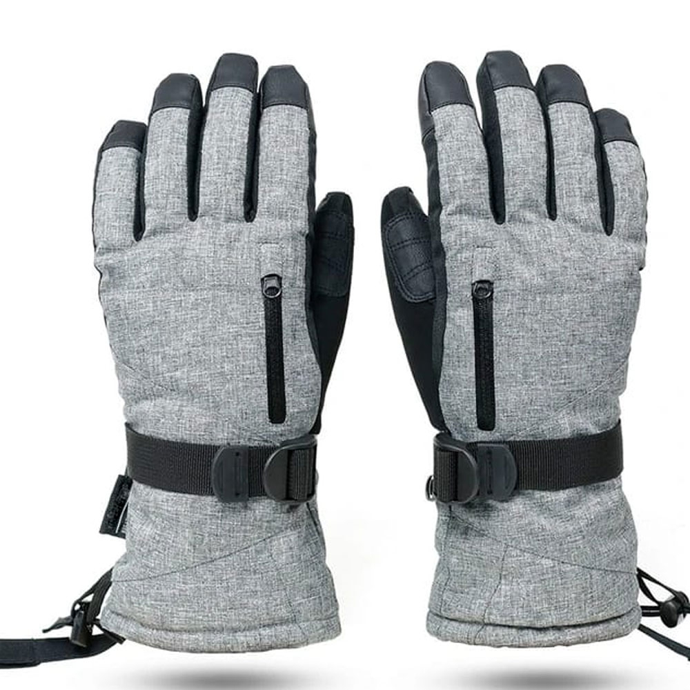 2024 High Quality Ski Gloves Snowboard Gloves Winter Skiing Riding Waterproof Snow Customized Leather Ski Gloves For Men