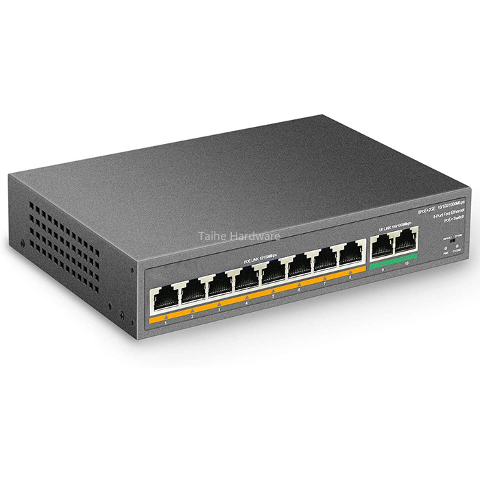 Custom Black Painting Aluminum Electronic Enclosures for PoE Switch