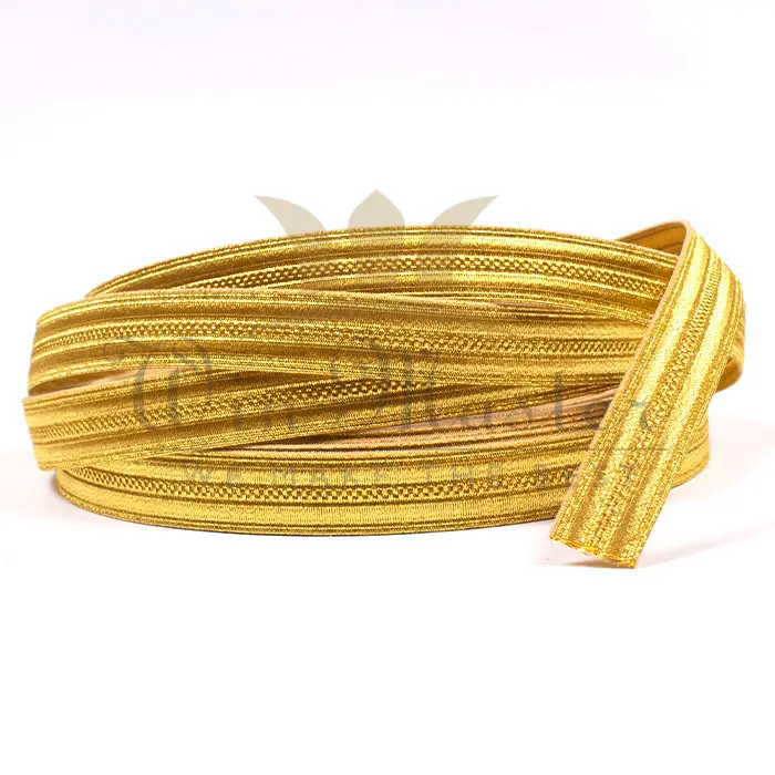 14mm Braid Gold Cellophane Trim Braid