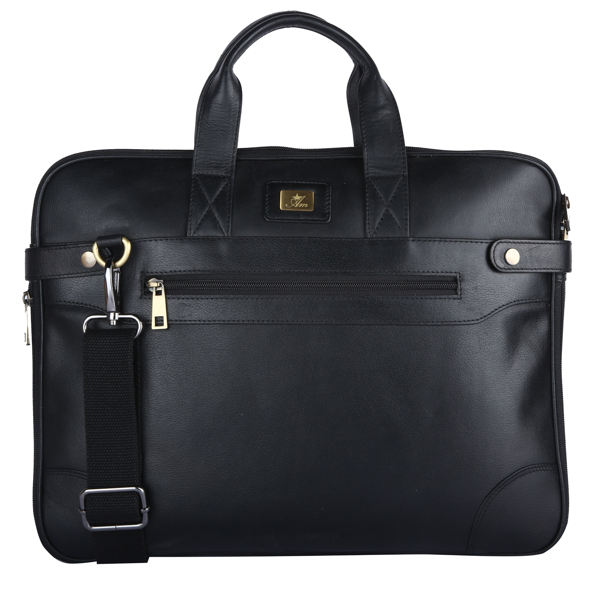 Best Selling Hand Made Leather Black Laptop And Notebook Bag Unisex Briefcase Business Handbags At Wholesale Manufacture