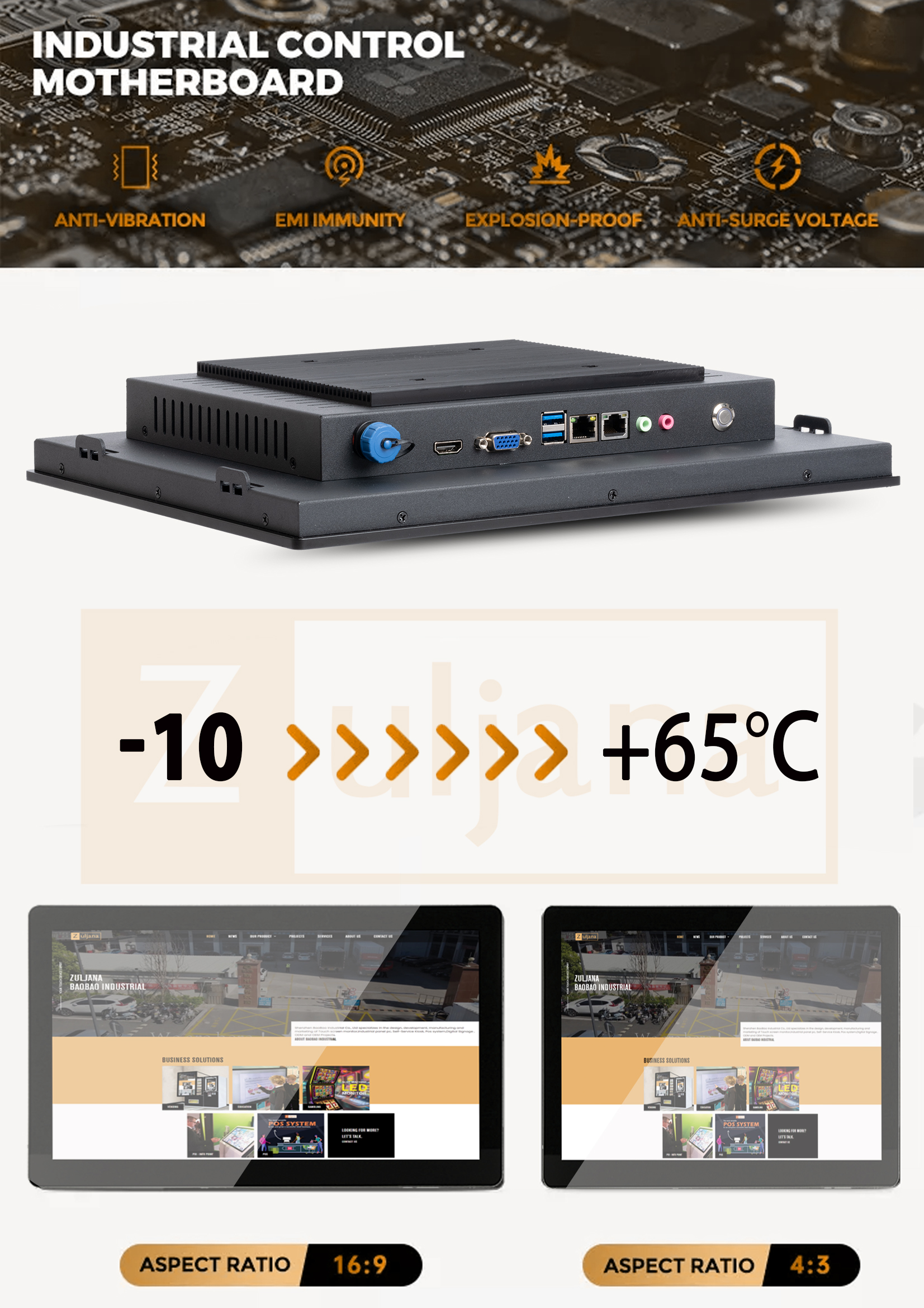 10.1 inch Fanless Embedded Industrial Touch Panel Pc Window