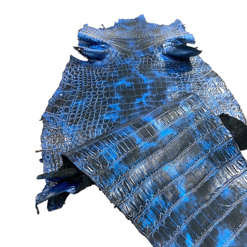 High Quality Tanned Croco Genuine Leather from Factory for Shoes Belts Furniture-Wholesale Price with Matte Finish