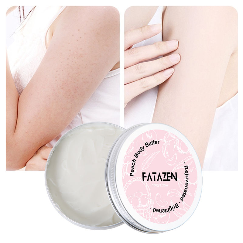 FATAZEN Peach Body Shea Butter Cream Natural Organic Wholesale Skin Care Nourishing Coconut Oil Aloe Vera Whipped Body Butter