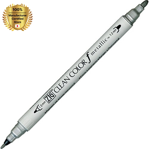 [KURETAKE] Kuretake TIG Twin Tip маркер чистый цвет F металлик, серебро (TCS-8000-102) (5 шт.) акварельные кисти ручки мультяшная ручка