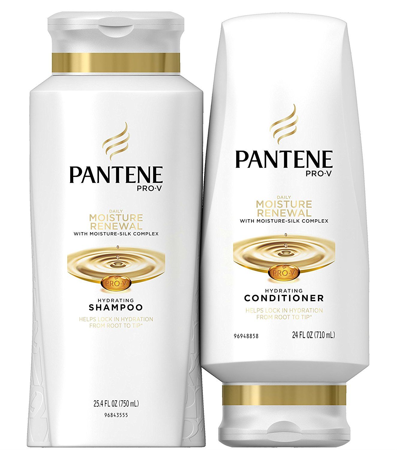 Pantene Pro-V Daily Moisture Renewal 2 in 1 Shampoo + Conditioner, for All Hair Types, 17.9 fl oz