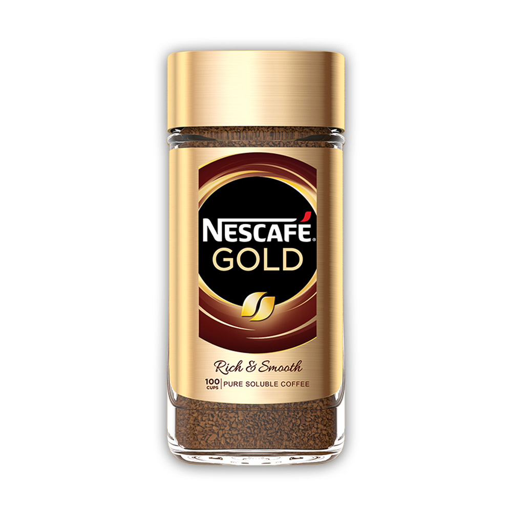 Золотой кофейный порошок Arabica и Robusta в стеклянной банке, Малайзия