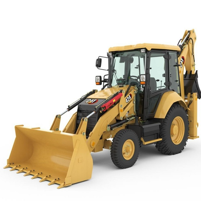 Fairly Used CAT Backhoe Loader 4WD Tractor with Front End Loader and Backhoe for engineering & construction