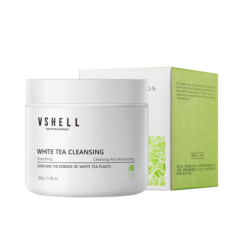 OEM ODM White Tea Clay Mask 100g / 3.53 oz Deep Pore Cleansing Oil Control Kaolin & Centella Asiatica Natural Facial Clay Mask