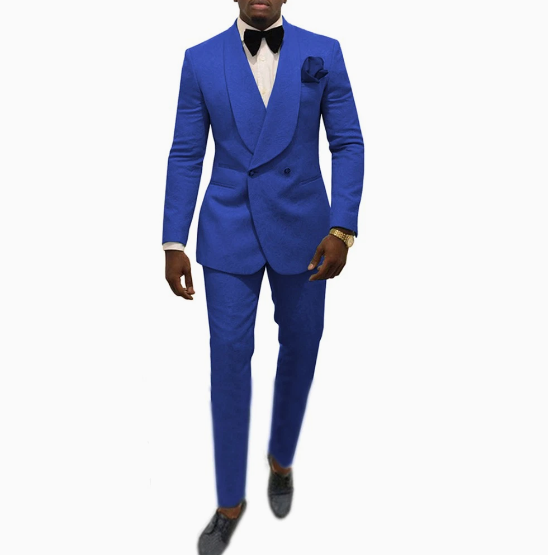 Luxury Men's 2-Piece Classic Shiny Tuxedo Suit with High-Quality Materials