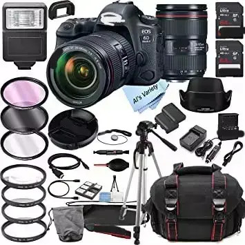 Горячая популярная камера 5D 6D Mark II DSLR w/EF 24-105 мм F/4 L is II USM Zoom объектив + чехол + штатив + фильтры