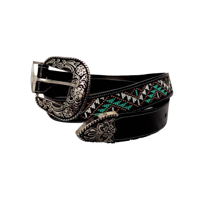 Best Selling High Quality Multicolor Beads Heavy Duty Leather Belts Handcrafted Belt Men's Gift At Wholesale Manufacturer