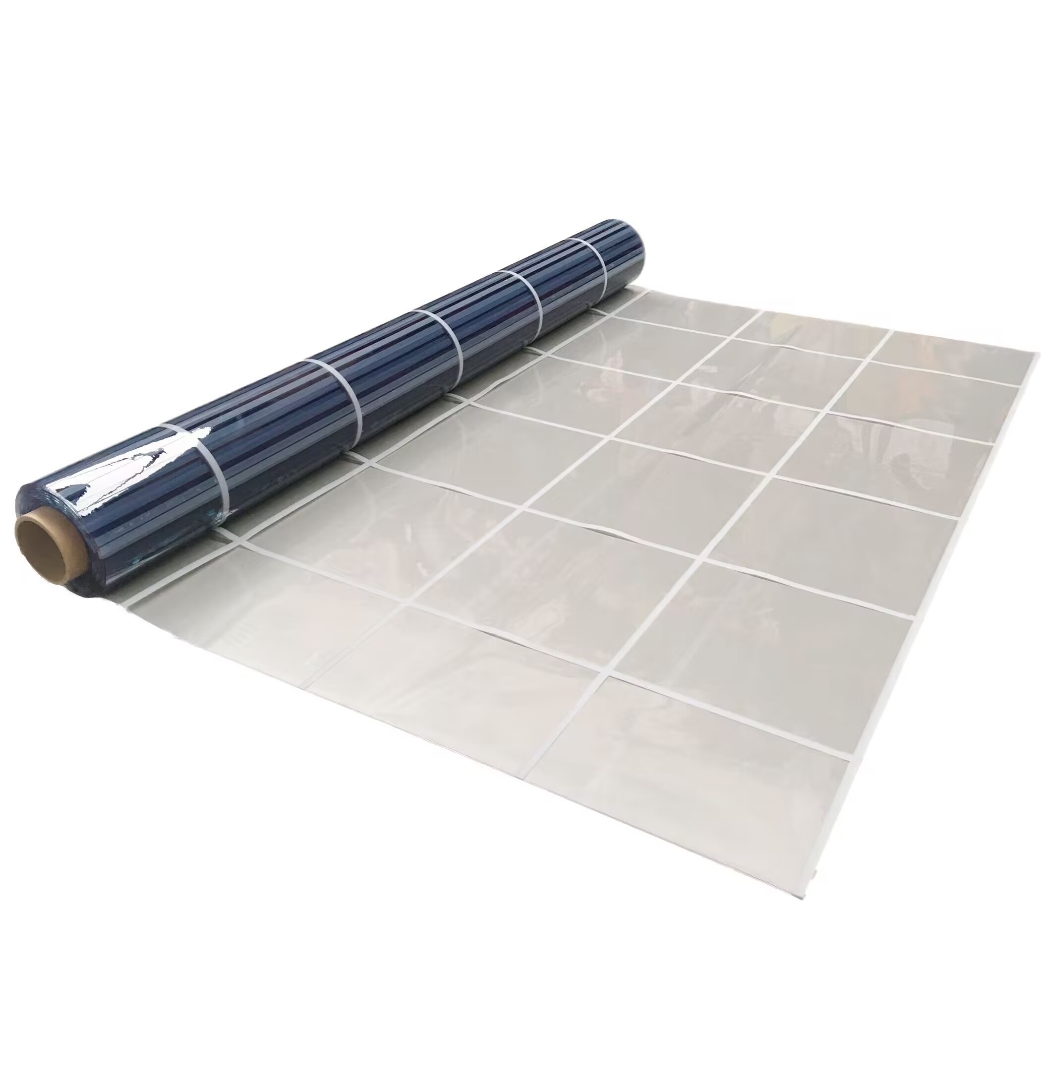 Georgian designed Clear PVC Grid Square Print Super Clear Waterproof Anti-Mildew Anti-UV Tear-Resistance Oilproof Material